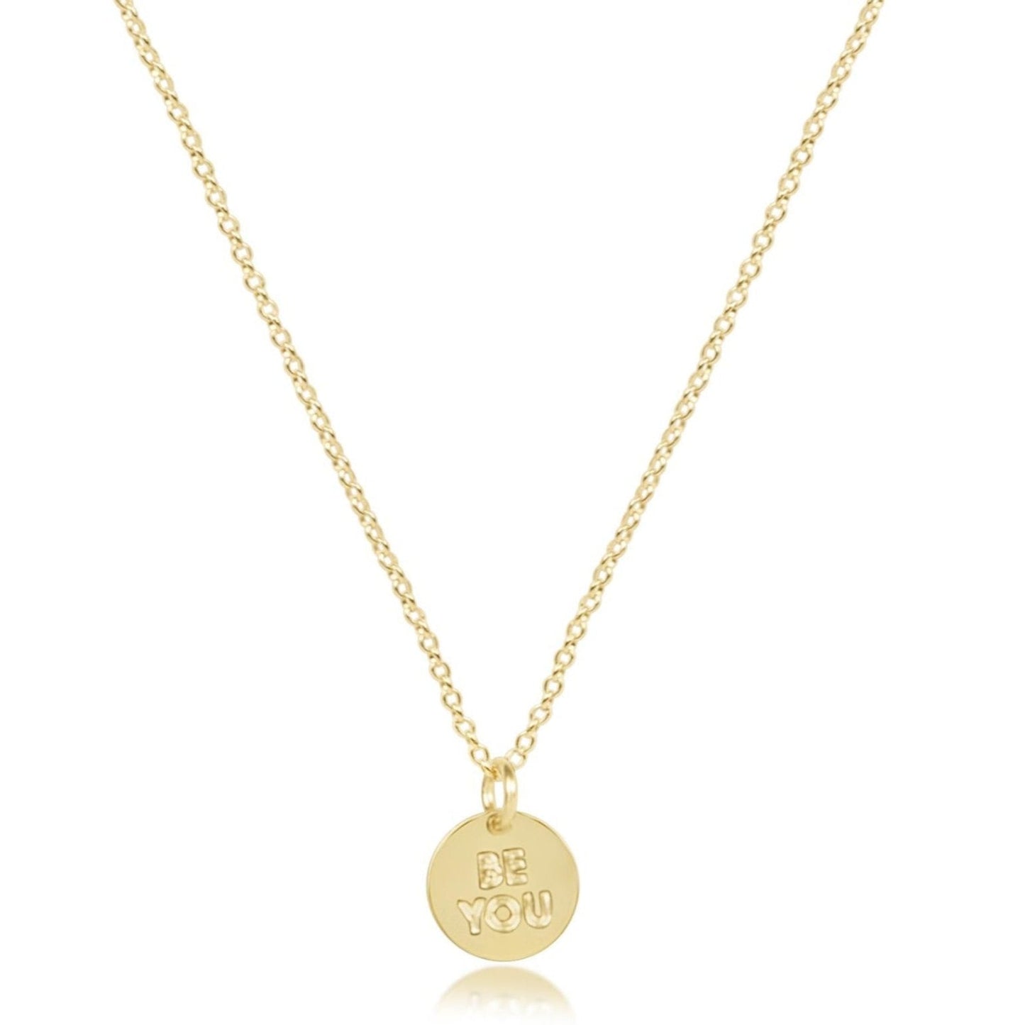 egirl 14" Necklace Gold - be you. Small Gold Disc