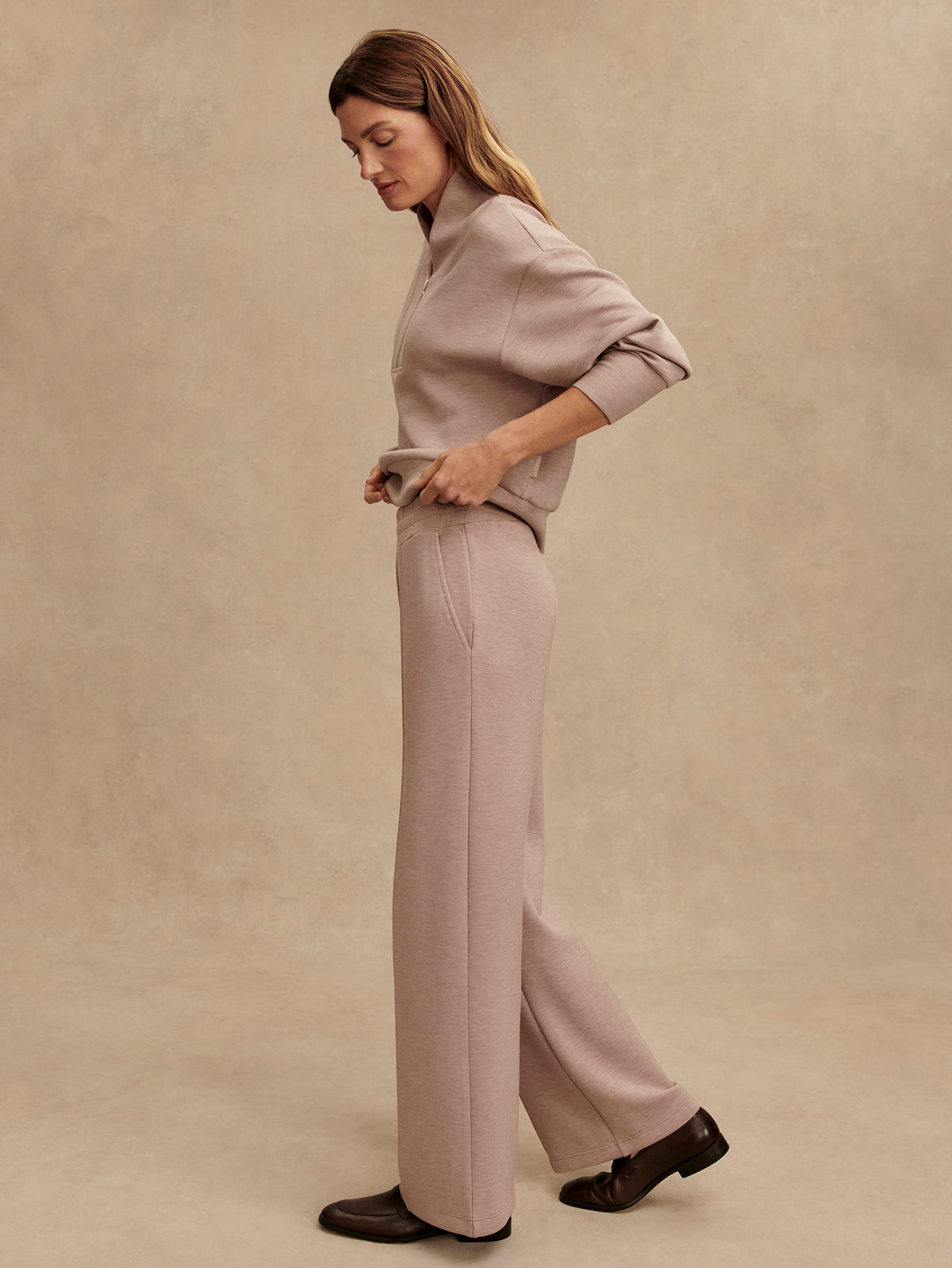 The Wide Leg Pant - Taupe