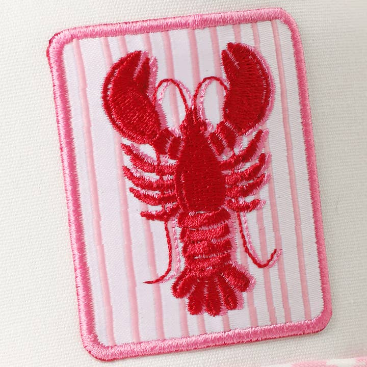 Lobster Embroidered Patch Rope Hat