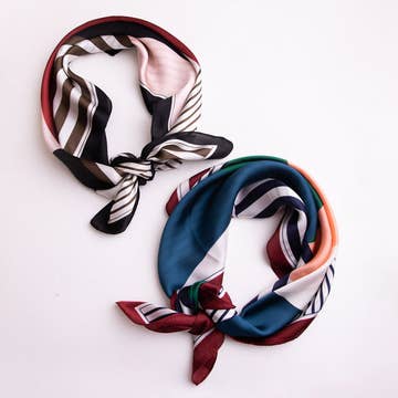 Colorblock Satin Bandana