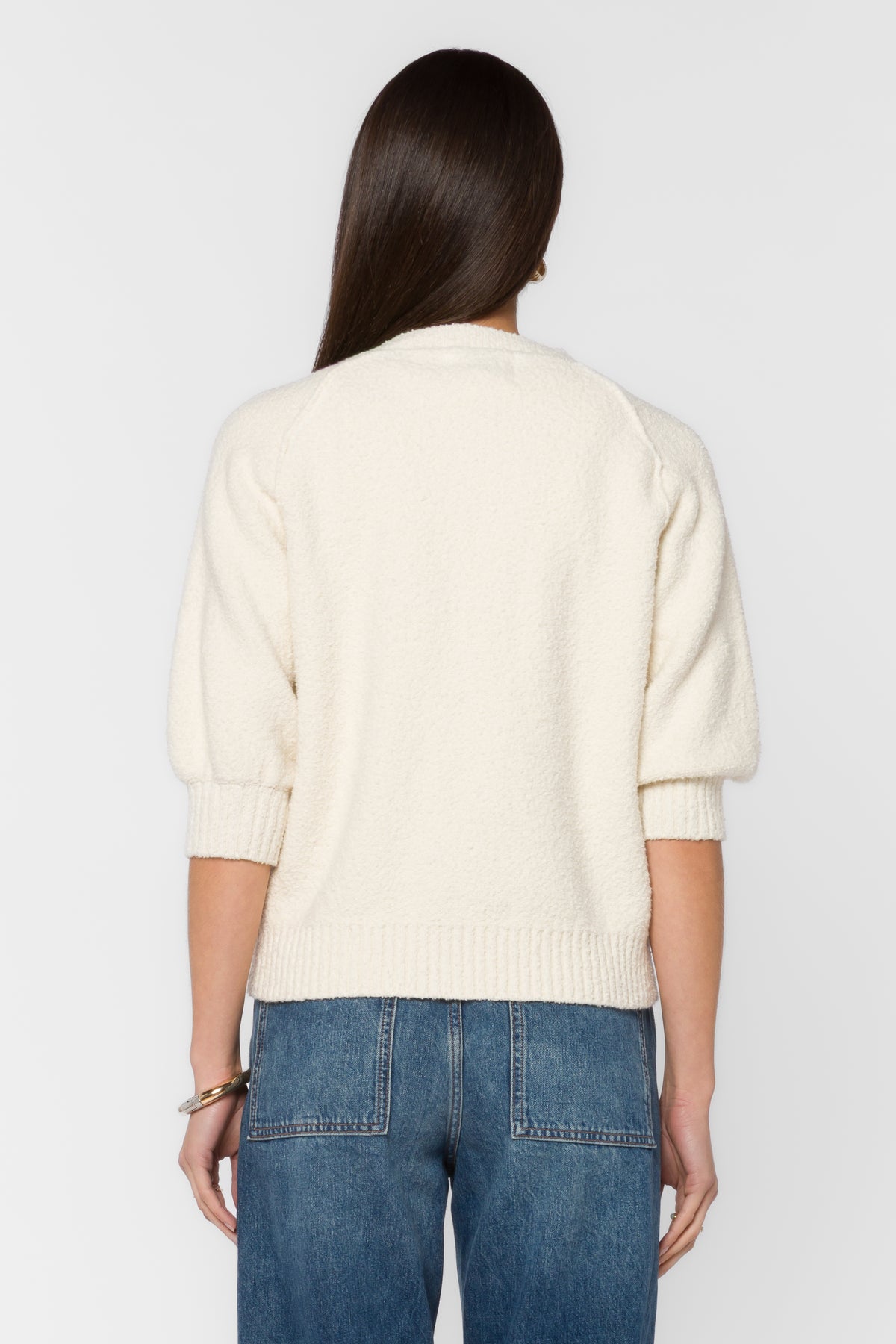 Felicia Vanilla Ice 3/4 Raglan Boucle Cardigan