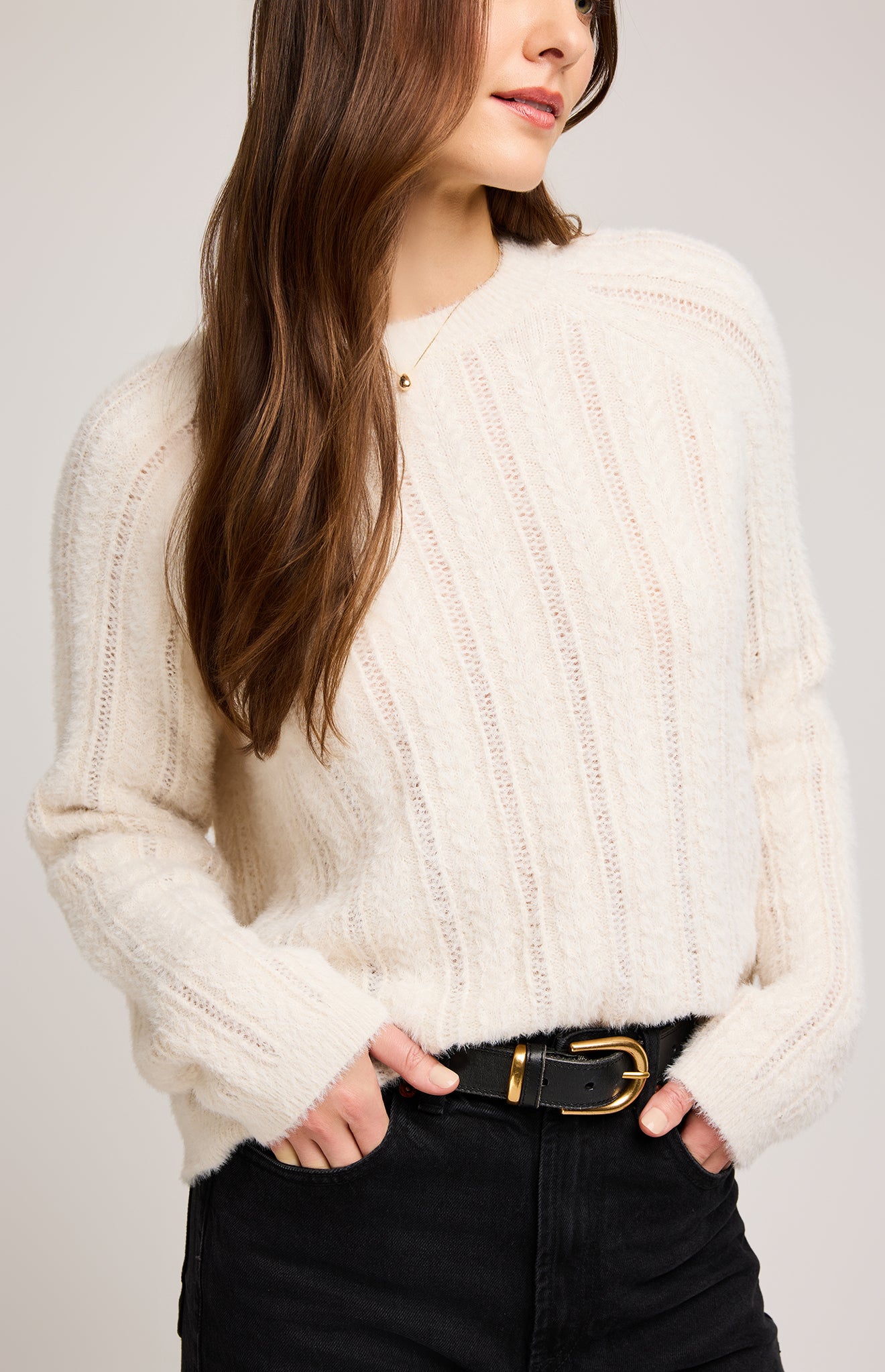 Cornelia Crewneck Cream Sweater