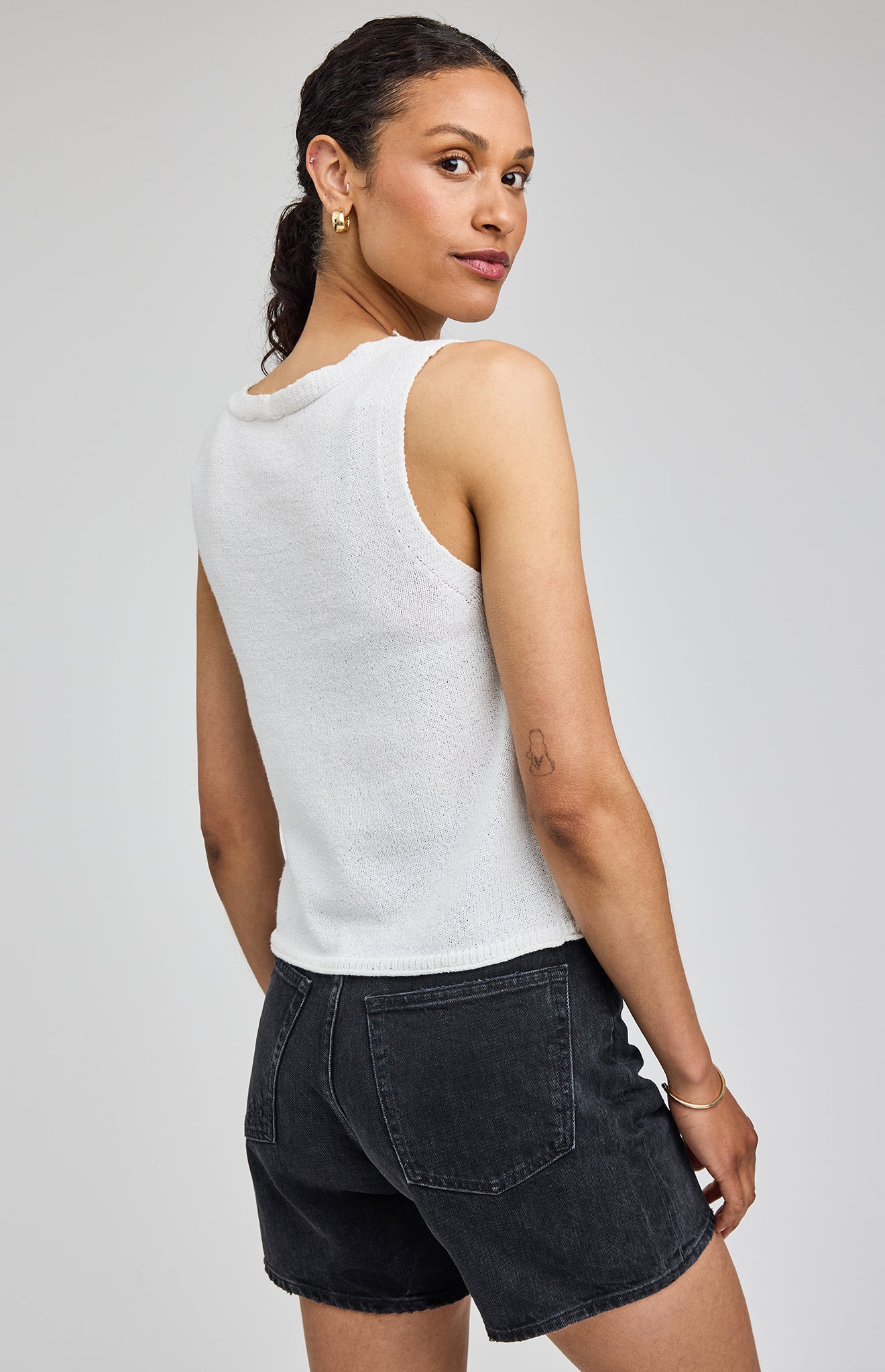 Rebel Knit Tank - White