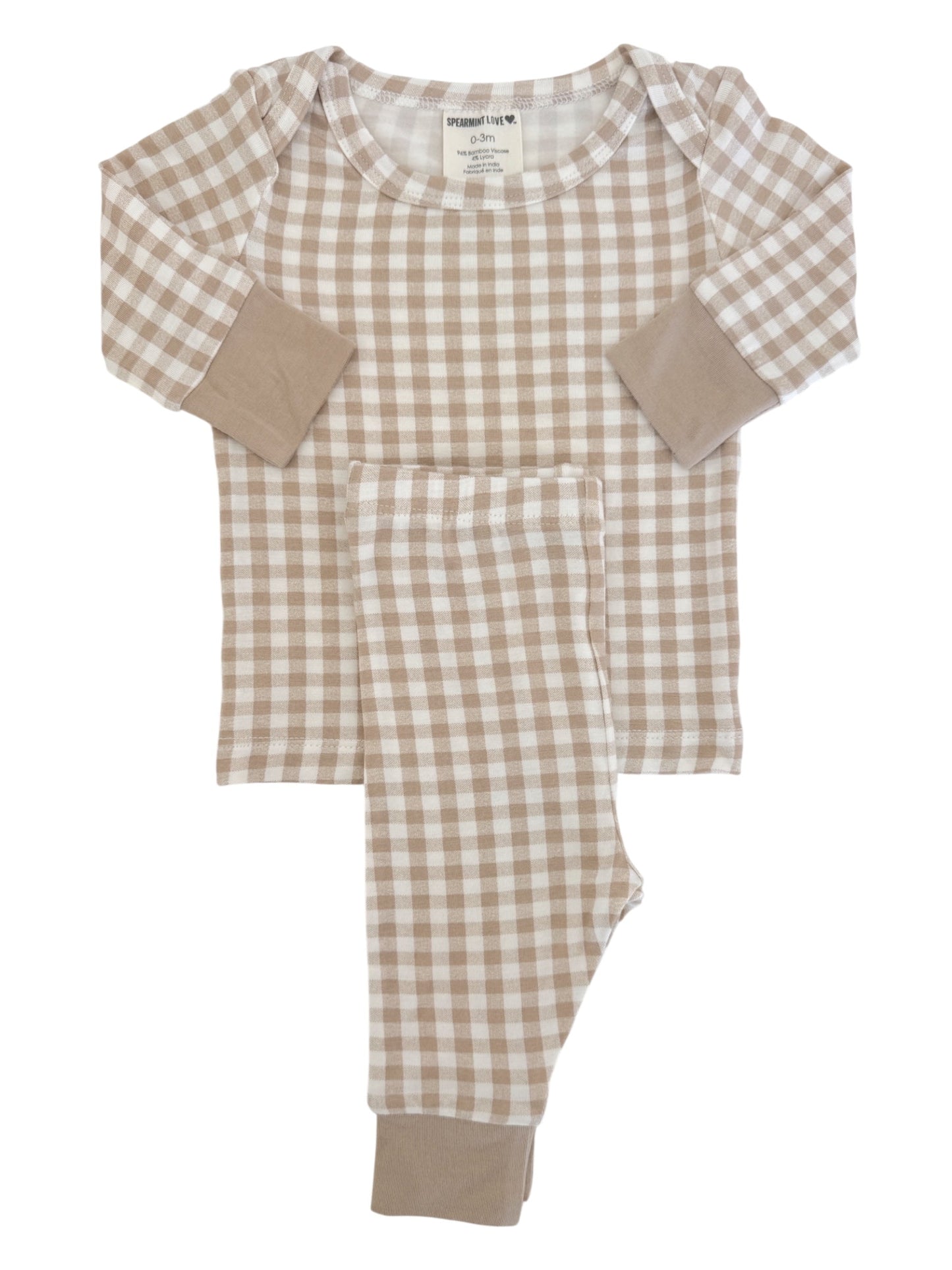 Everyday Baby Set, Tan Gingham