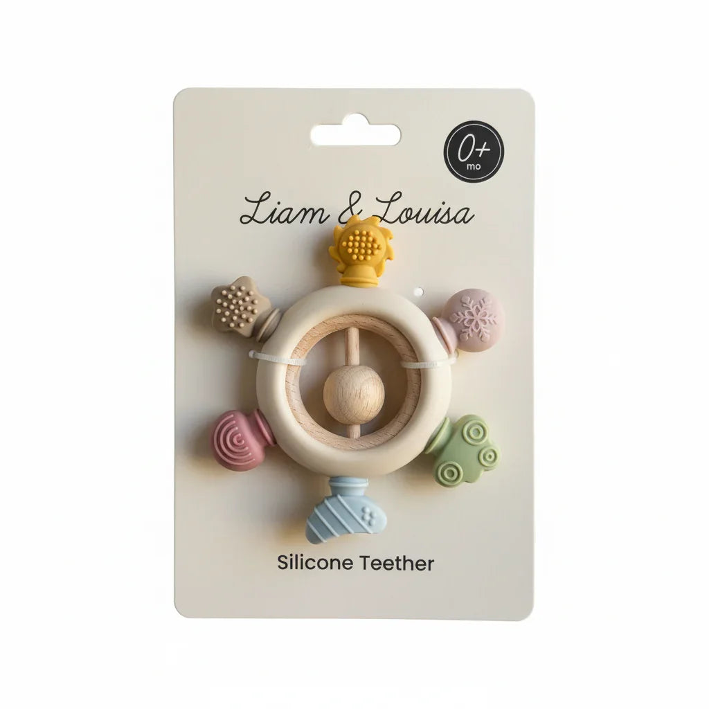 Rainbow Spokes Silicone Teether