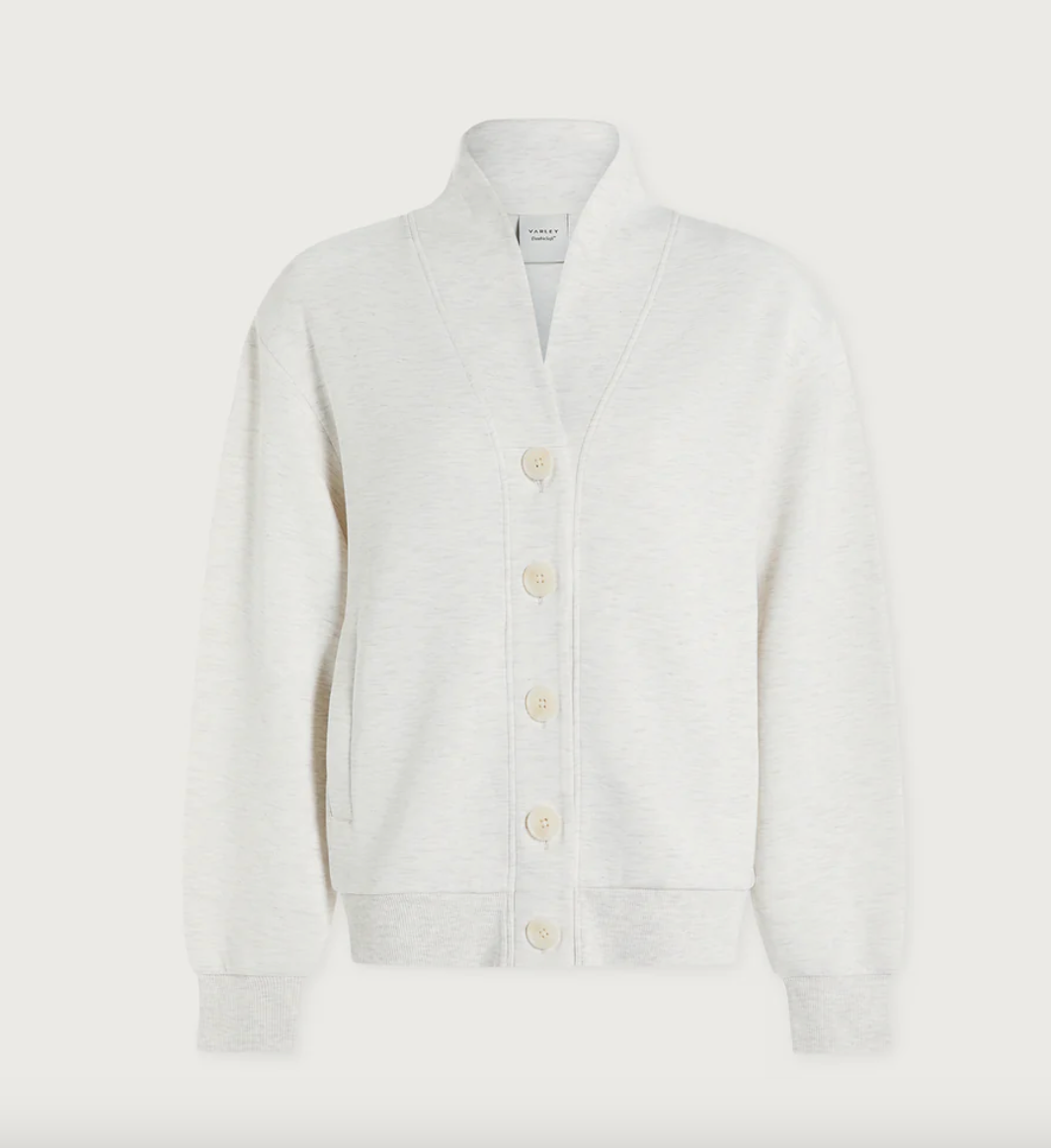 Celeste Button Through Sweat Ivory Marl