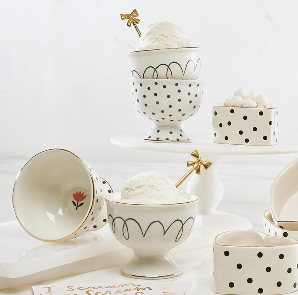 Ceramic Bowl - Polka Dots