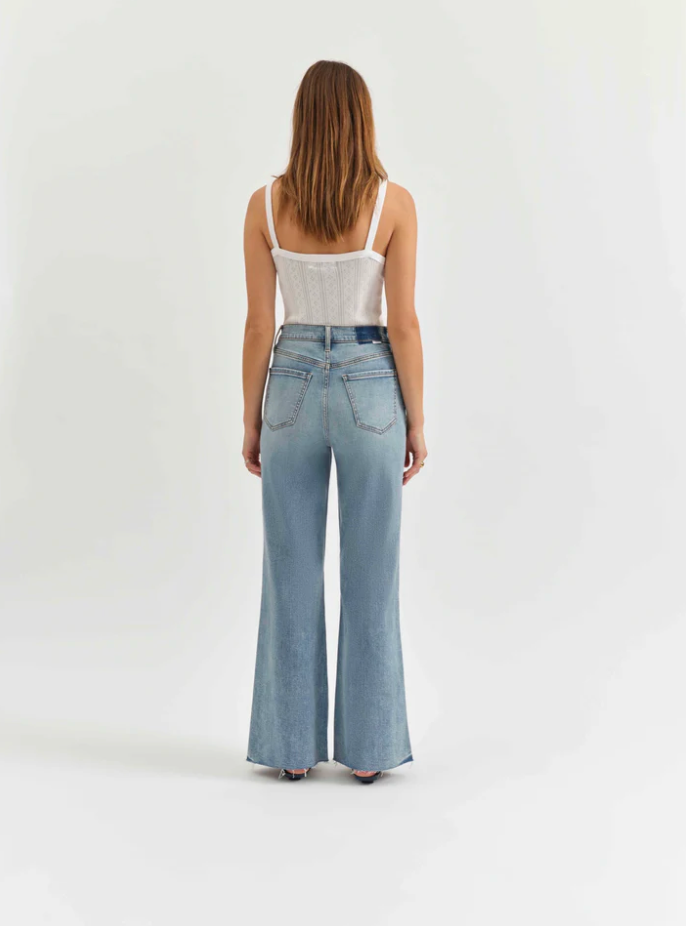 FAR OUT HIGH RISE WIDE LEG IN FOOLS GOLD