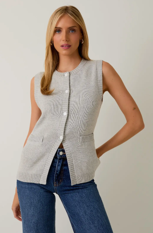Button Down Knit Vest