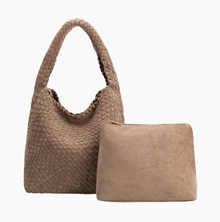 Johanna Clay Suede Recycled Vegan Shoulder Bag