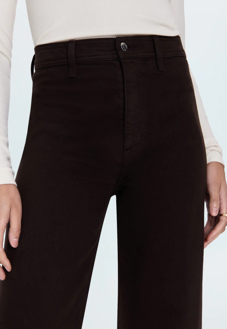 Penny High Rise Wide Leg Jean - Mocha