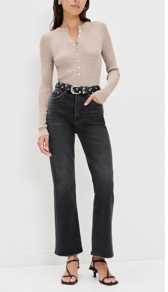Ally High Rise Ankle Boot Jean - Lodge