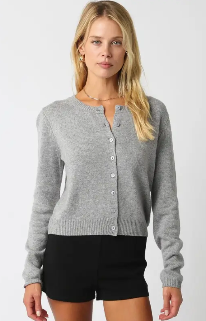 Heathered Grey Cardigan