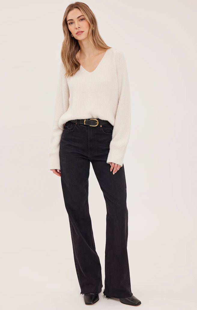 Filomena V-Neck Sweater Cream