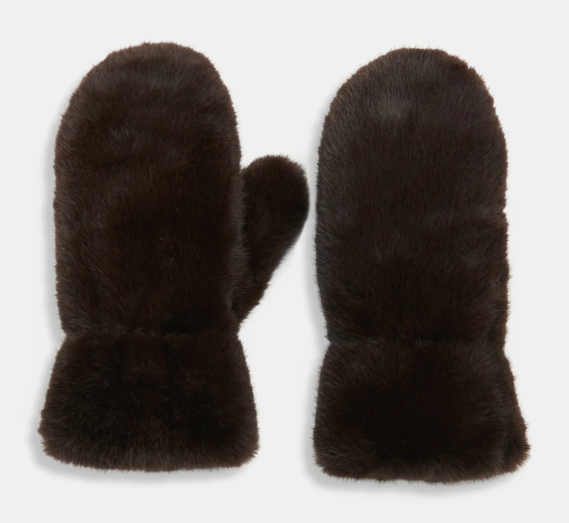 Faux Fur Mittens