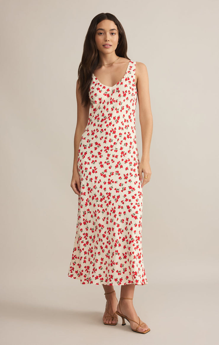 hana la rosa ditsy maxi dress fitted lace wedding dress Z Supply Hana La Rosa Ditsy Maxi Dress