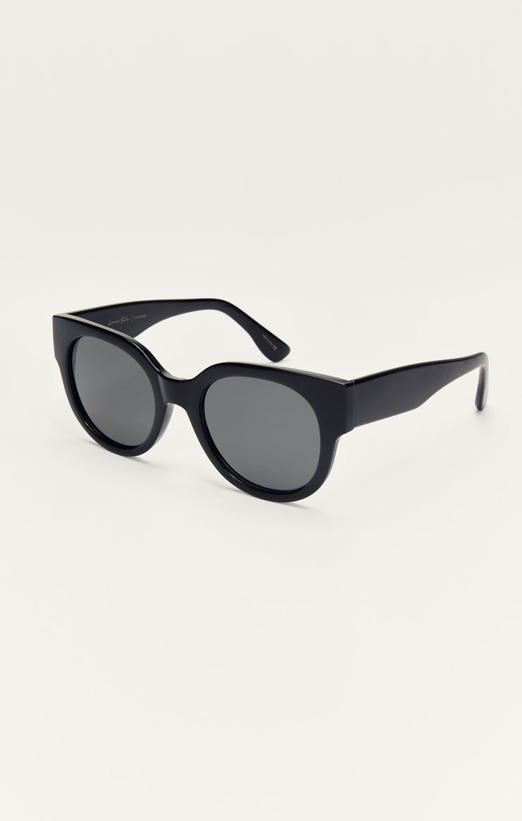 Lunch Date Polarized Sunglasses - Polished Black