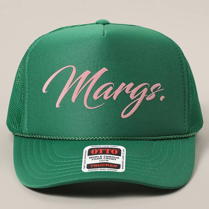 Margs, Text Printed Mesh Back Trucker Hat