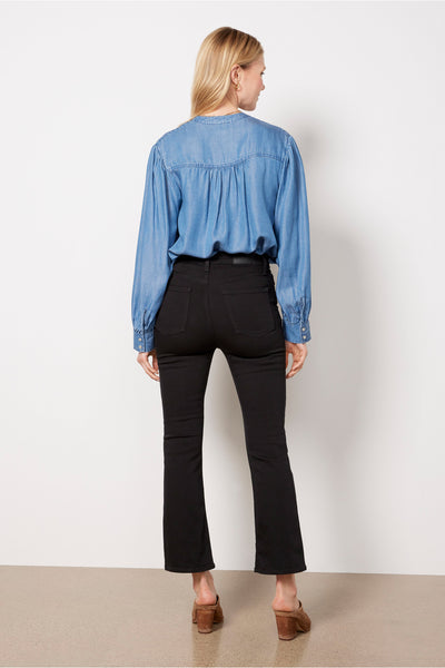Lennon Crop Bootcut Jean - Noir