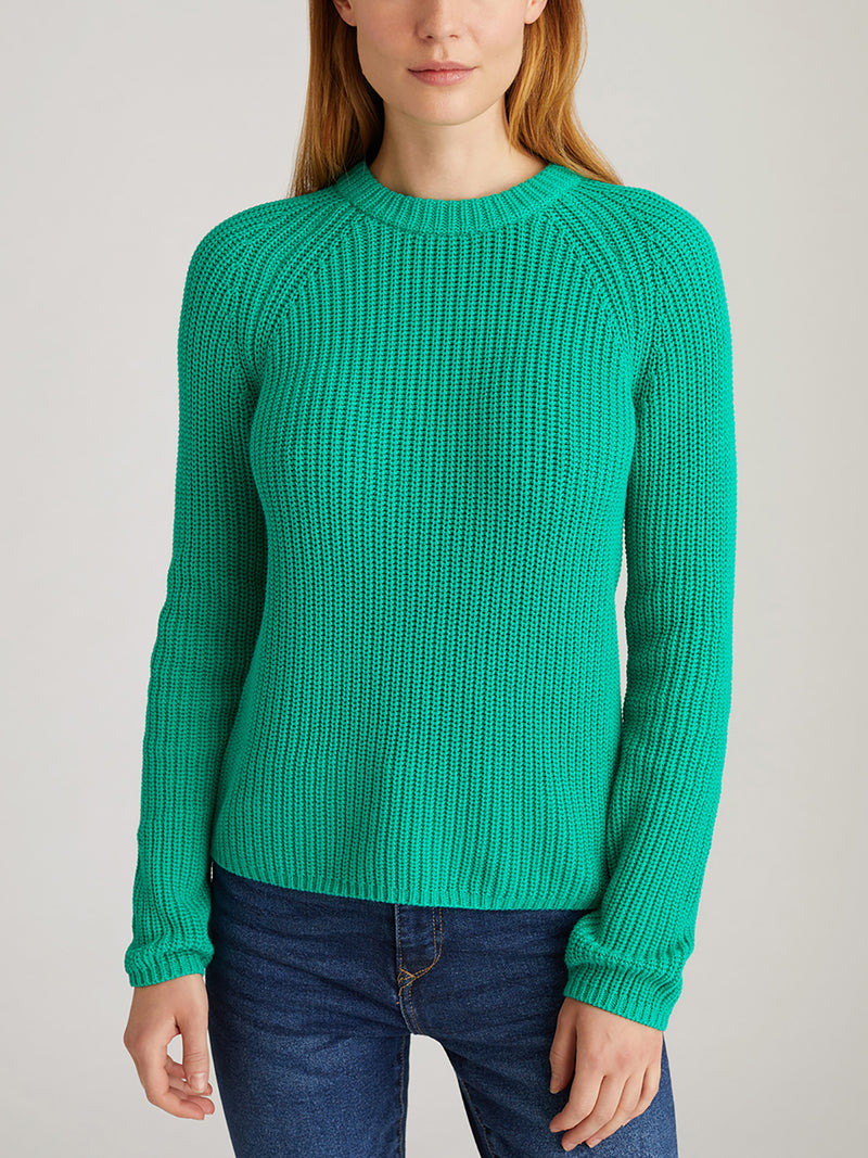 Jane: Shaker Stitch Raglan Sleeve Sweater