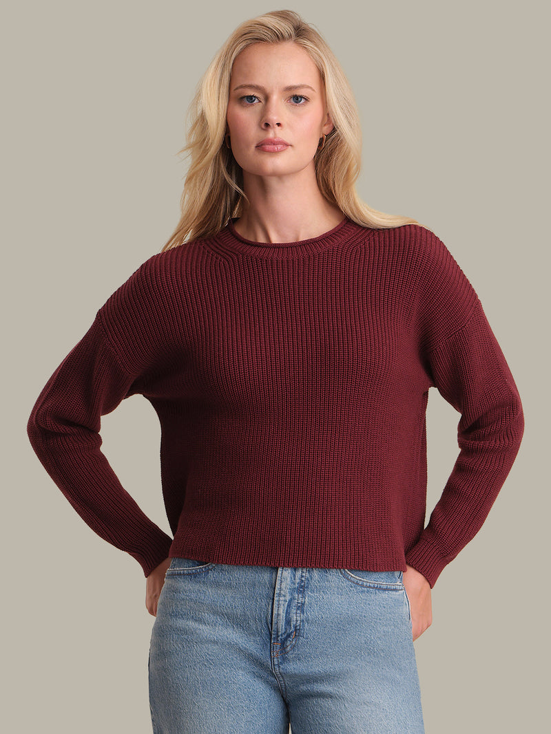 Daphne Knit Pullover Sweater - Oxblood
