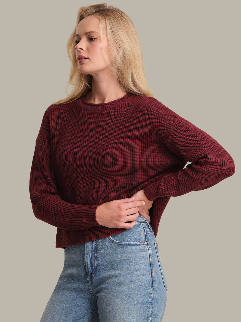 Daphne Knit Pullover Sweater - Oxblood