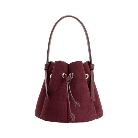 Laguna Mini Burgundy Recycled Vegan Suede Top Handle Bag