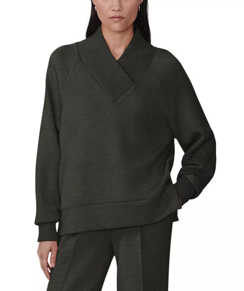 Macie Zip Hem Sweat - Olive Marl