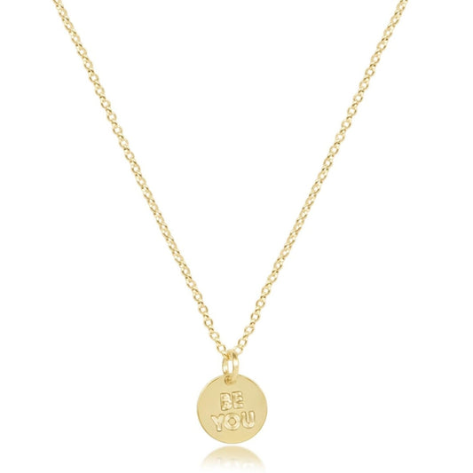 egirl 14" Necklace Gold - be you. Small Gold Disc