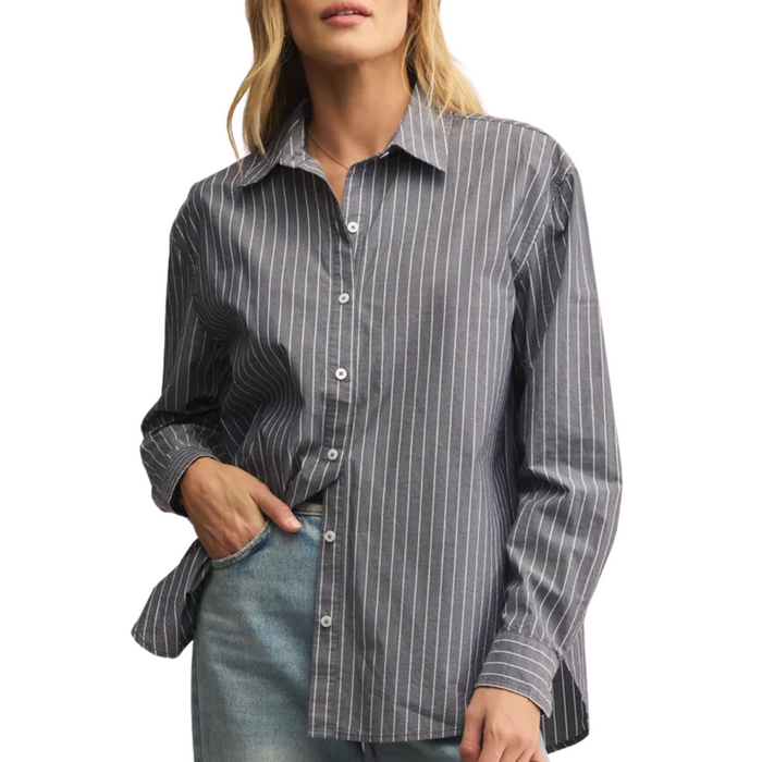 Seaport Striped Poplin Button Up