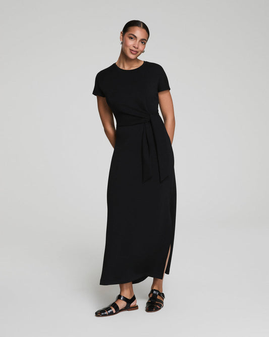 Air Essentials Tie Waist Maxi Dress - Black