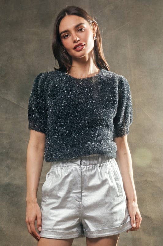 Lurex Crew Neck Sweater