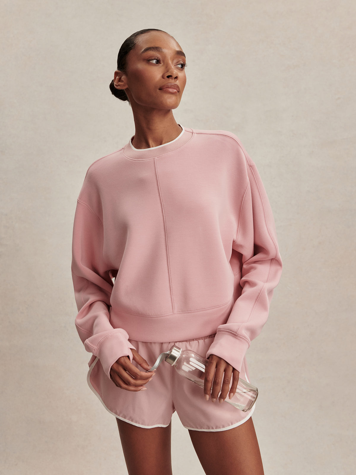 Tasmin Cropped Sweat - Zephyr Mauve