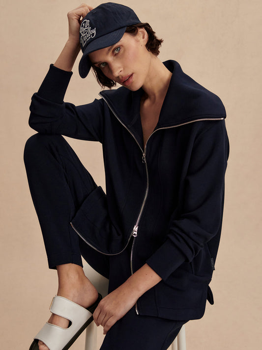 Raleigh Zip-Through Sweat - Navy