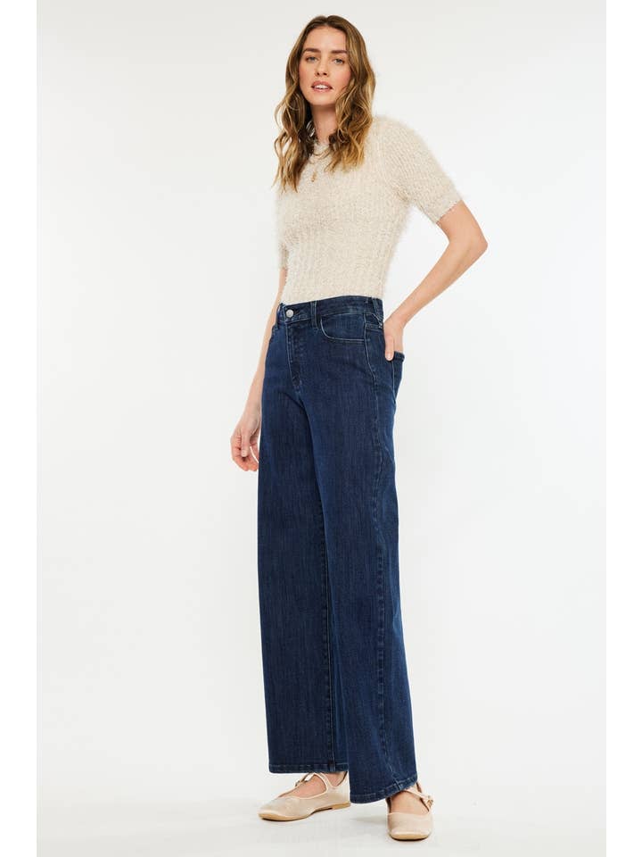Crater High Rise Wide Leg Jean