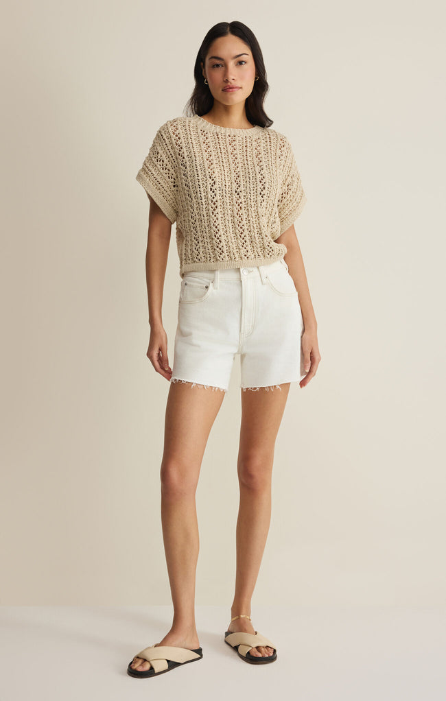 Ballast Crochet Sweater Top - Natural