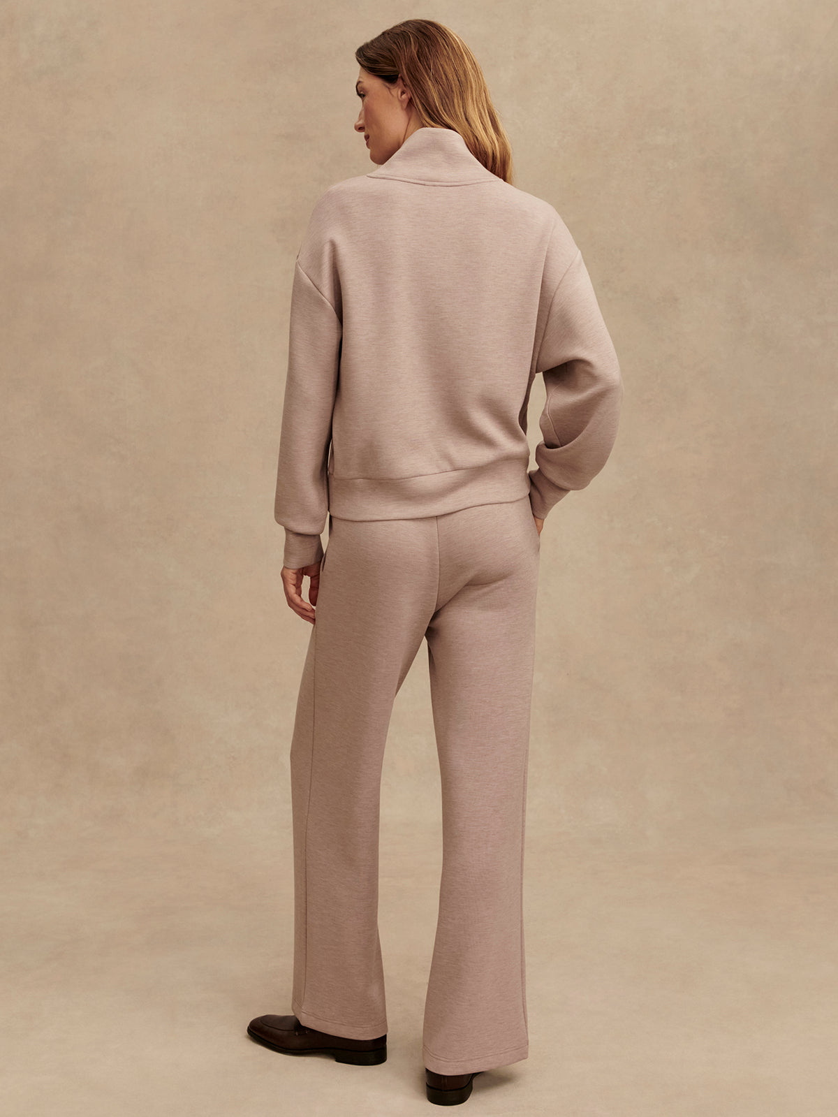 The Wide Leg Pant 28" Taupe