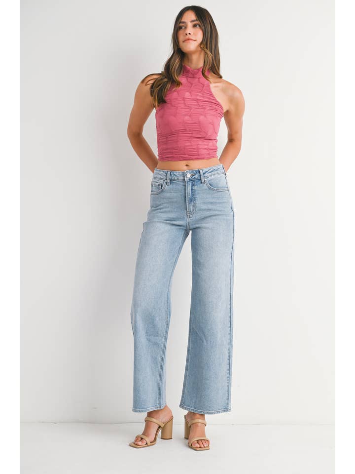High Rise Full Length Straight Jean