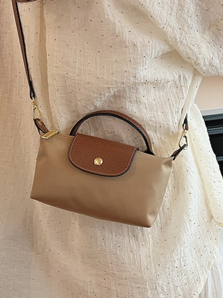 Nylon Mini Cross Body Bag - Tan