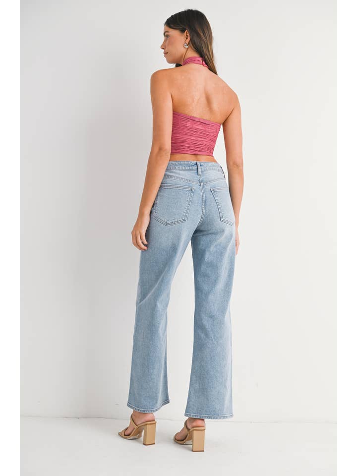 High Rise Full Length Straight Jean