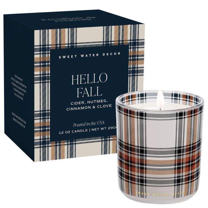 Hello Fall 12 oz Boxed Soy Candle