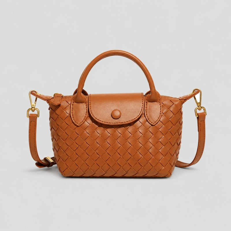 Woven Crossbody Bag - Brown
