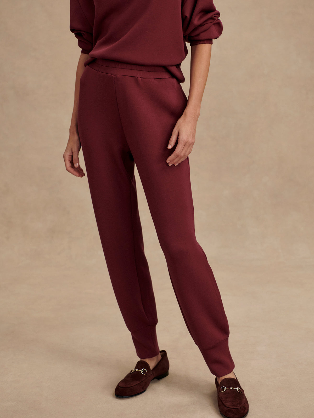 The Slim Cuff Pant 25" - New Maroon