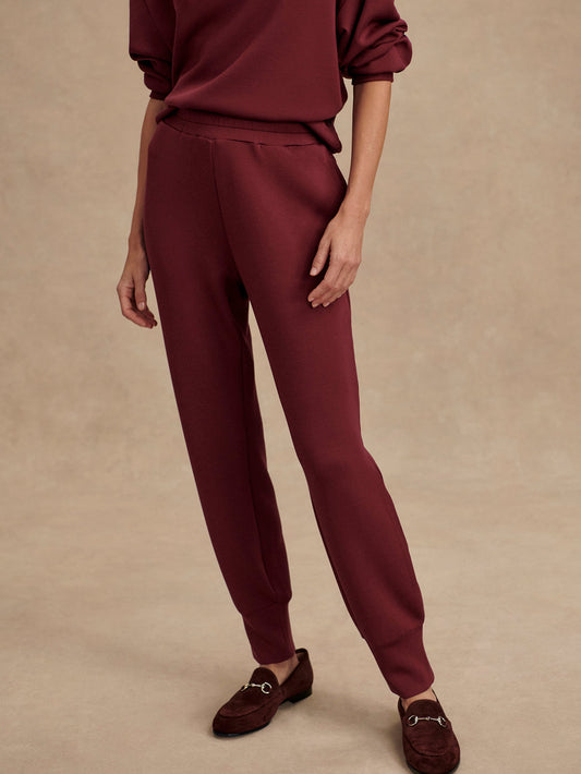 The Slim Cuff Pant 25" - New Maroon