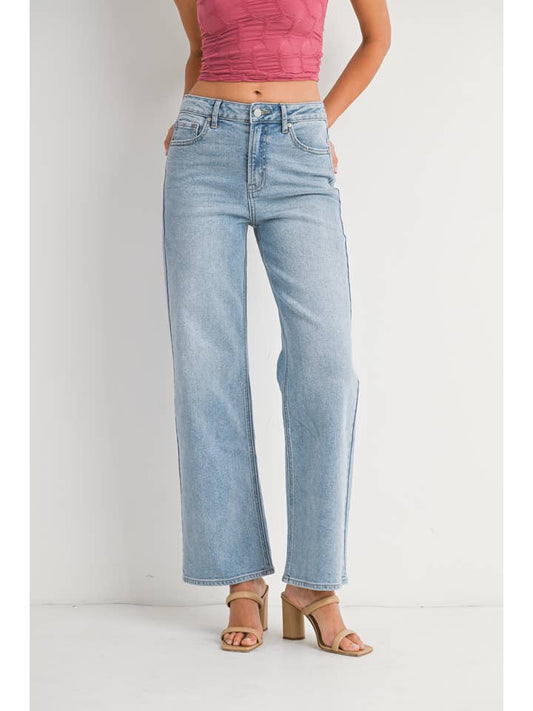 High Rise Full Length Straight Jean