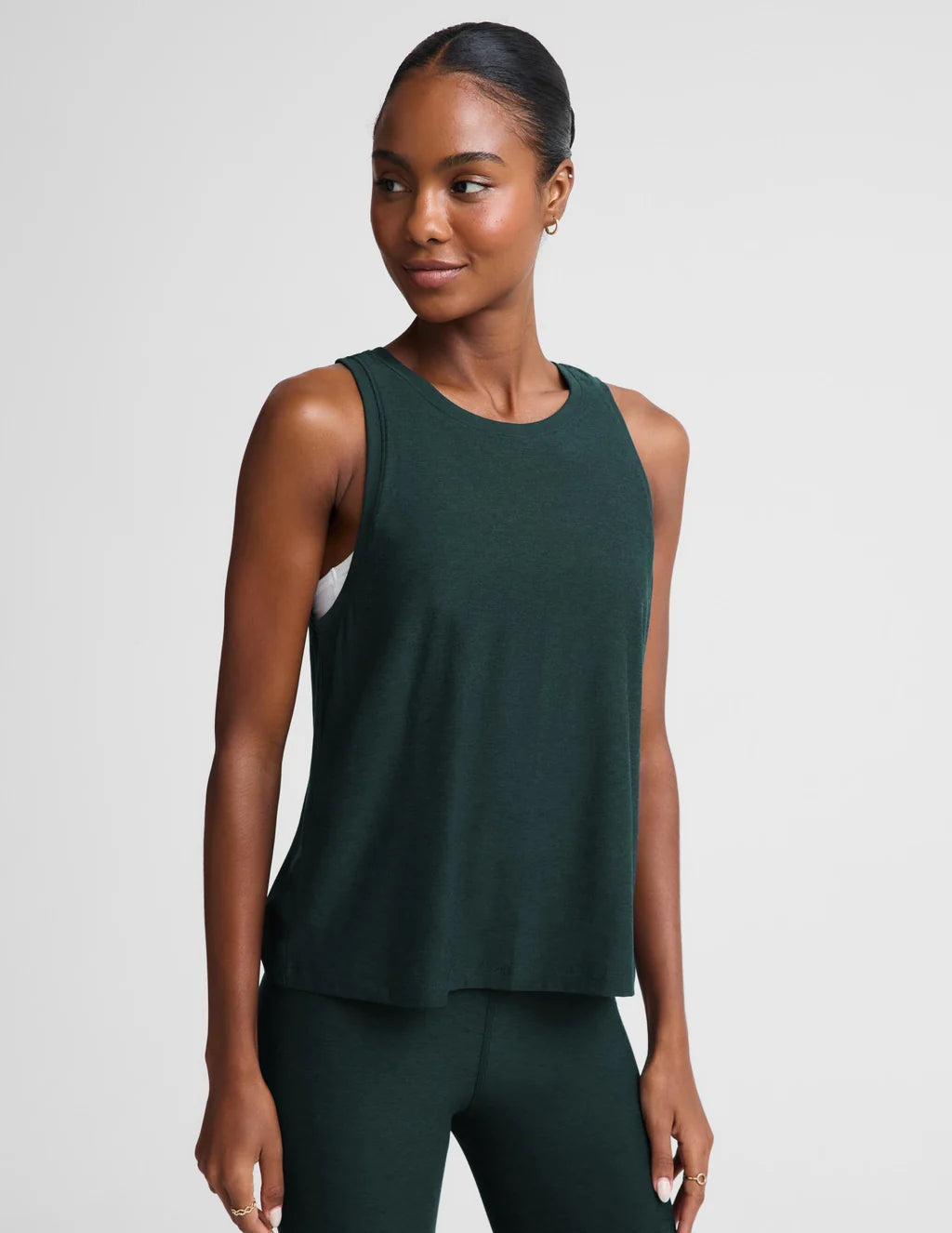 Featherweight Spacedye Rebalance Tank - Dark Ivy Heather