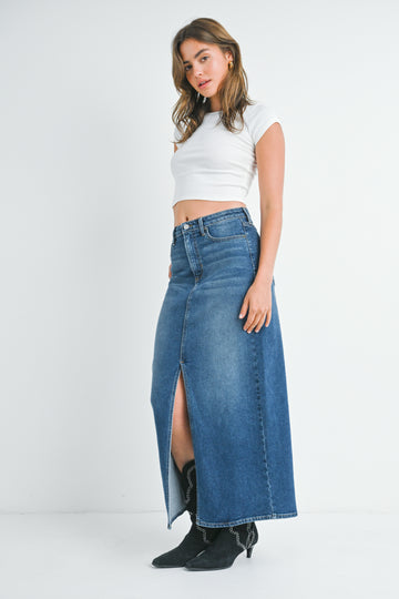 Stretch Classic Midi Skirt