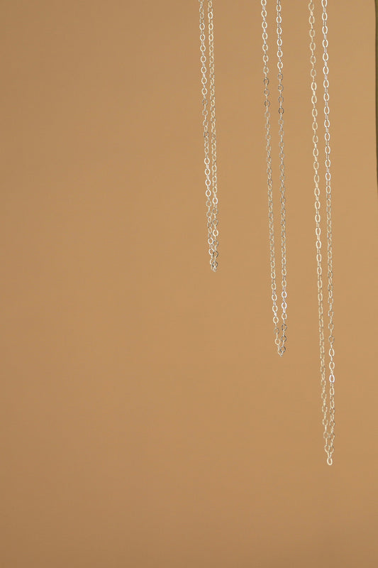 STERLING SILVER CABLE CHAIN - 18"