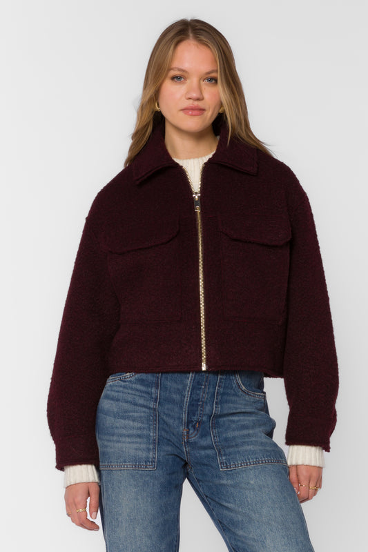 Galinda Wine Boucle Jacket