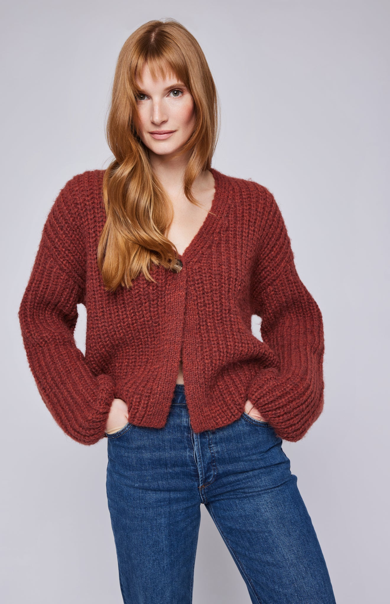 Ilene Cardigan- Heather Cinnamon